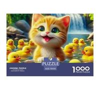 Kitten 1000 Pieces Premium Jigsaw Animal for Adults Gifts Cool Collage Effect, Home Decoration, Educational, Challenging 70x50cm/1000pcs