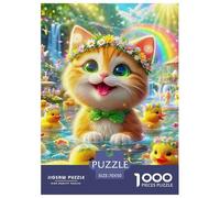 Kitten 1000 Pieces Premium Jigsaw Animal for Adults Gifts Cool Collage Effect, Home Decoration, Educational, Challenging Puzzle Games 70x50cm/1000pcs