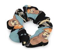 Kitten And Sloth Sweet Dreams Women's Hair Ties Elastic Scrunchies Silk Like Scrunchy Accessories for Sleep