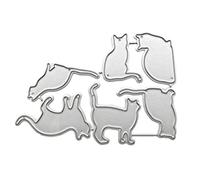 Kitten Animal Die Cut Metal Embossing Stencils Carbon Steel Cutting Dies for Card Making Scrapbooking Art Craft Project Metal Cutting Dies for Card Making