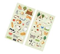 Kitten Animal Themed Sticker Cartoon Kid for Journal Notebook Phone Cover Laptop Scrapbooking and Gift Wrapping Copperplate Paper