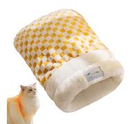 Kitten Bed - Cat Sleeping Bag | Velvet Winter Autumn Warmer Pet Cave | Soft Hideaway | Washable Cozy Thick Nest For Small Animal Puppy Sleeping Indoor Apartment Travel Play Home Use Outdoor