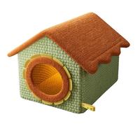 Kitten Bed Cave - 43x36x34cmCozy Plush Bed Kittens, Warm Indoor Pet House | Removable Washable Indoor Pet Shelter | Sunflower Door Design Removables Cat Cave For Kittens Small Pets Play Corner