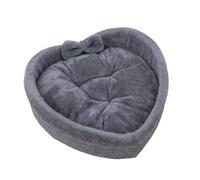 Kitten Bed Heart-Shaped Washable Ergonomic Soft Plush Cat Bed