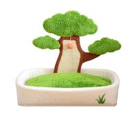Kitten Bed - Pine Tree Pot Cat Cave with Plush Ball and Scratching Block - Washable Bed for Pet Car Indoor Winter Living Room Bedroom Bed House