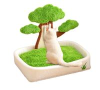 Kitten Bed Pine Tree Potted Cat Nest with Plush Ball and Scratching Pad