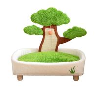 Kitten Bed Pine Tree Potted Cat Nest with Plush Ball and Scratching Pad