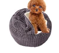 Kitten Bed Round Plush Cave with Blanket