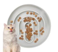 Kitten Bowl - Non Slip Silicone Dish | Slow Feeder For Cats, Fast Eating Prevention Food Plate For Kittens Small Pets | Anti Choke Pet Bowl For Healthy Digestion, Diet Portion Control Tool