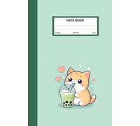Kitten Bubble Tea Kawai Notebook: Adorable Little Cats Notebook Gift with 120 Pages Wide Ruled Lined White Paper 6x9 in | Gift Idea for Cat Lovers