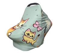 Kitten Butterfly Versatile full-print Stroller Chair Cover/Nursing Cover, specially designed for your baby
