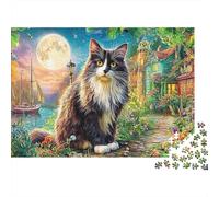 Kitten by River 1000-Piece Jigsaw Puzzle Highly Playable Puzzle Family Game Night Essential, Adults & Kids 52x38cm/1000pcs