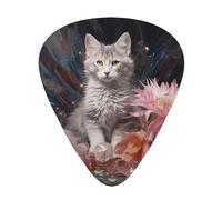 Kitten by the crystal Guitar picks in thin, medium, and thick sizes, 12-piece set, suitable for electric guitar and various instruments