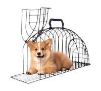 Kitten Cage - Anti-Bite Cat Cage for Bathing | Mesh Metal Pet Multifunctional Grooming Tool for Indoor Kitten Puppy Travel Home Car Ride