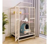 Kitten Cage for Indoor Cats, 3 Tier Cat Cage, Guinea Pig Cages for Two Guinea Pigs, Chicken Wire Cage, for Kitten Puppy Exercise (White)