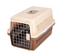 Kitten Carrier Pet Airline Box, Cat Cage, Portable Travel Dog Box, Checked Portable Dog Cage, Cat Box, Air Cargo Bag Cat Bag(Brown)