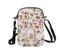 Kitten Cat Crossbody Bag Animal Kingdom Gift Cartoon Character Gift for Cat Lovers (Kitten Cat CR EU)