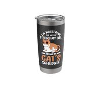 Kitten Cat Reading for A Cat Dad Or Cat Mom Stainless Steel Insulated Tumbler