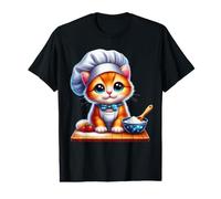 Kitten Chef Cute Cat Baking Adorable Kitchen Cooking Food Value Graphic T-Shirt