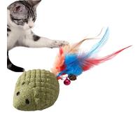 Kitten Chew Toy - Teeth Cleaning and Hunting Simulation | Interactive Hedgehog with Catnip and Sounding Bell | For Indoor Cats Kittens, Promotes Exercise