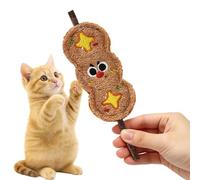 Kitten Chew Toys - 7inch Loofah Interactive Toy, Cat Teeth Cleaning Supplies | Entertaining Cat Teaser For Bedroom Backyard Garden Balcony Outdoor Pet Care Routine, Pet Boredom Buster Stick