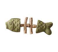 Kitten Chew Toys Teething | Fish Bone Teether,Interactive Cat Toy Wooden Kitten Teether for Cleaning Calming Enrichment Fun