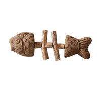Kitten Chew Toys Teething,Fish Bone Teether | Interactive Wooden Chew Teether Toy for Cats To Reduce Boredom Health