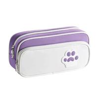 Kitten Claw Pencil case high Value Large Capacity Stationery Bag Primary School Student Storage Bag(Purple,21 * 11 * 7cm)