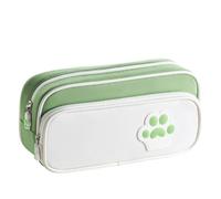 Kitten Claw Pencil case high Value Large Capacity Stationery Bag Primary School Student Storage Bag(Green,21 * 11 * 7cm)