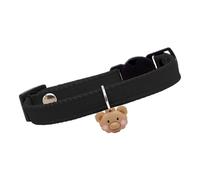 Kitten Collar Adjustable - Artificial Leather Strap, Pet Neckwear with Cute Bear Pendant, Soft Collar with Quick Release Feature, Pet Accessory, Neck Decor for Birthday, Holiday, Daily Wear, Kittens