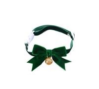 Kitten Collar Beautiful Cat Collar With Bow Tie And Adjustable Buckle Bell For Pet Neckered Decor For Dog Puppy(Green)