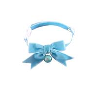 Kitten Collar Beautiful Cat Collar With Bow Tie And Adjustable Buckle Bell For Pet Neckered Decor For Dog Puppy(Blue)