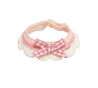 Kitten Collar Bow-knot Knitted Cat Collar Decorative For Dog Puppy(Pink,20-25cm)