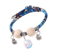 Kitten Collar | Kitten Bell Cedar-Bead Cat Collar - Adjustable Buckle Small Medium Large Breeds Neck Charm for Training Living Room Yard Walking Travel
