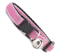 Kitten Collars for Kittens and Small Cats Safety Buckle Candy Pink Velvet
