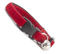 Kitten Collars for Kittens and Small Cats Safety Buckle Cherry Red Velvet