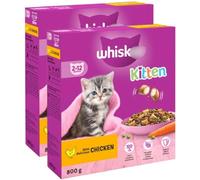 Kitten Complete Dry With Chicken 800g x Pack of 2 - Support the Development of Healthy Bones and Teeth - Suitable for Cats 2-12 Months