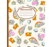 Kitten Composition Notebook: Adorable Little Cats Gift with 110 Pages Wide Ruled Lined White Paper 7.5x9.25 in