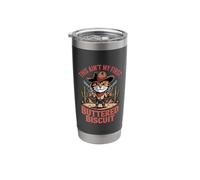 Kitten Cowboy Cat This Ain't First Buttered Biscuit Stainless Steel Insulated Tumbler