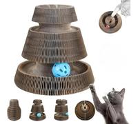 Kitten Curl, Kitten Curl Toy, Magic Organ Cat Scratcher, Kitten Kurls Cat Toy, Interactive Scratch Pad Cat Toy with Toy Bell Ball for Indoor Cat