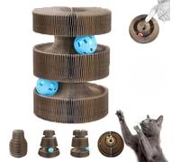 Kitten Curl, Kitten Curl Toy, Magic Organ Cat Scratcher, Kitten Kurls Cat Toy, Interactive Scratch Pad Cat Toy with Toy Bell Ball for Indoor Cat