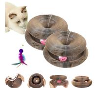 Kitten Curl, Kitten Curl Toy, Magic Organ Cat Toy, Kitten kurls Cat Toy, Interactive Scratch Pad Cat Toy with Toy Bell Ball for Indoor Cat (2pcs)