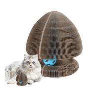 Kitten Curl Toy, Organ Cat Scratching Board, Corrugated Paper Pet Cat Scratcher Pad with Ball, Reduces Boredom Indoor Kitten Physical Exercise Toy for Living Room, Study