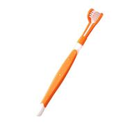 Kitten Dog Toothbrush - Three Sided Pet Toothbrush, Cat Toothbrush Cleaner, Pet Teeth Cleaning Brush, Soft Bristle Puppy Supplies, Puppy Oral Care Bad Breath Remover Brush for Thorough Cleaning
