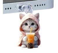 Kitten Dust Cap, Type C Dust Plug with Anti-Leak Adhesive Sticker, Charging Port Protector, Silicone Charging Port Cover, Dust Cap for Mag