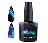 Kitten Eye Gel Polish - Sparkling 8ml Magnetic Gel Nail Polish | Rainbow Shimmer Color Changing Set For DIY, Manicure At Home, Holiday, Easy Application