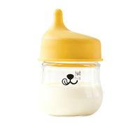 Kitten Feeding Bottle - 6.5x6.5x11cm Puppy Bottle | Pet Bottle - Silicone Glass, Anti-Bite, Anti-Choke, No Gas, Soft Teat | Cats, Dogs, Rabbits, Puppies, Feeding