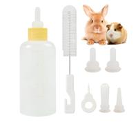 Kitten Feeding Bottle Kit - 7pcs Nursing Set, Pet Care Supplies | BPA Pet Bottle with Extra Nipples, Ideal for Pet