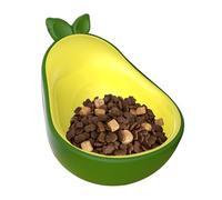 Kitten Food Bowl - Avocado Shape Cat Feeding Dish | High-Legged Kitten Supplies for Eating and Drinking Multi-pet Home for Indoor Outdoor Floor Use Crate Travel Vacation
