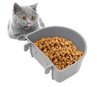 Kitten Food Bowl - Crate Mount Bowl, Anti-Spill Dish | Elevated Hanging Pet Dish Feeder, Detachable Feeding Tray For Cats, Dogs, Guinea Pig, Bunny, Kennel Use, Travel Carrier Bowl Attachment